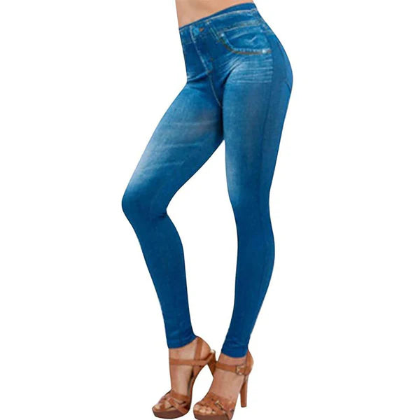 Colanti cu aspect de blugi imblaniti, foarte grosi | BelleShape