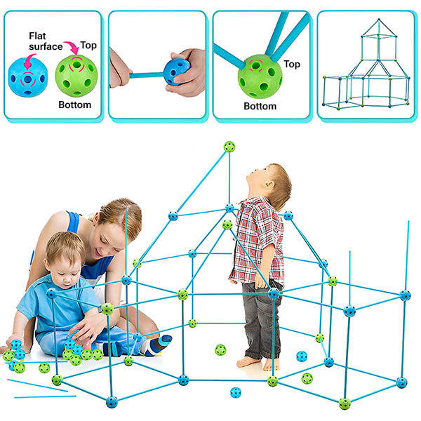 Kit pentru copii pentru construirea de forturi