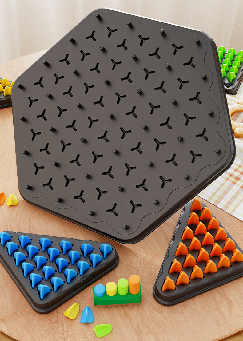 Joc strategic educativ cu benzi elastice | TRIANGLE GAME